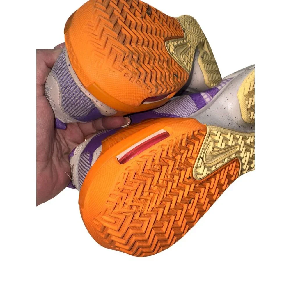 Nike Womens Athletic Shoes Size 5.5Y US Purple/Orange Lace-Up Lightweight Design - Picture 10 of 10